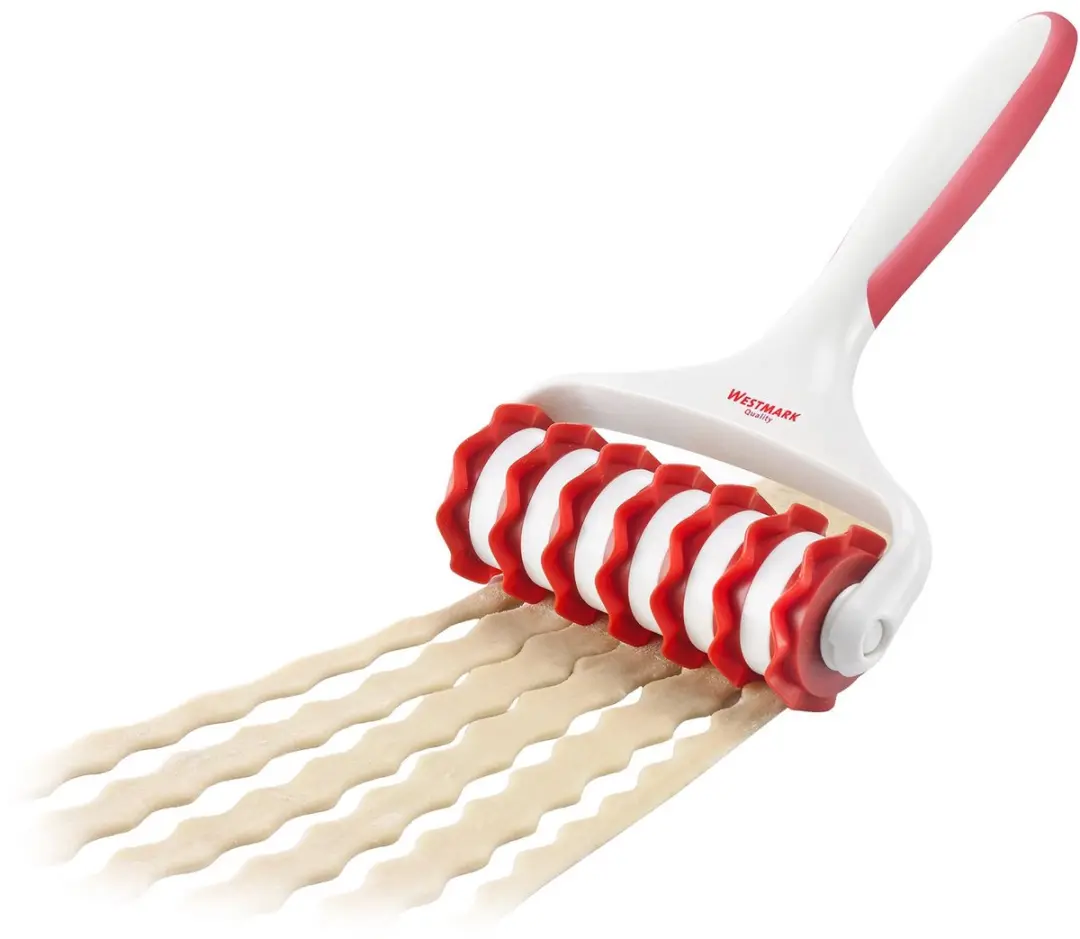 Westmark Deegsnijder 7 Wieltjes - 19,5 cm - Wit/Rood