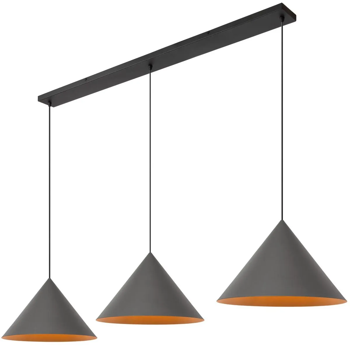 Lucide SPITZE Hanglamp 3xE27 - Grijs - Ø40cm