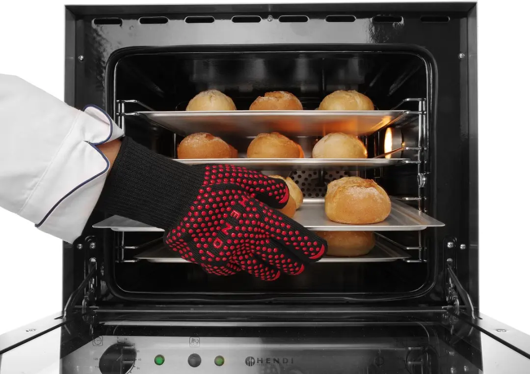 Hendi Barbecue Handschoenen - Hittebestendig 250°C - 300mm - Rood