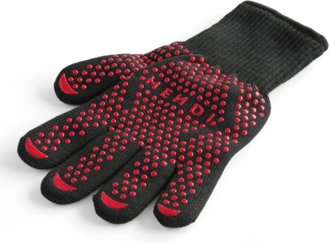 Hendi Barbecue Handschoenen - Hittebestendig 250°C - 300mm - Rood