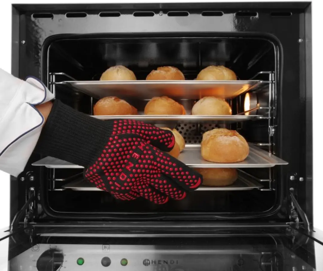 Hendi Barbecue Handschoenen - Hittebestendig 250°C - 300mm - Rood - afbeelding 6 van 6