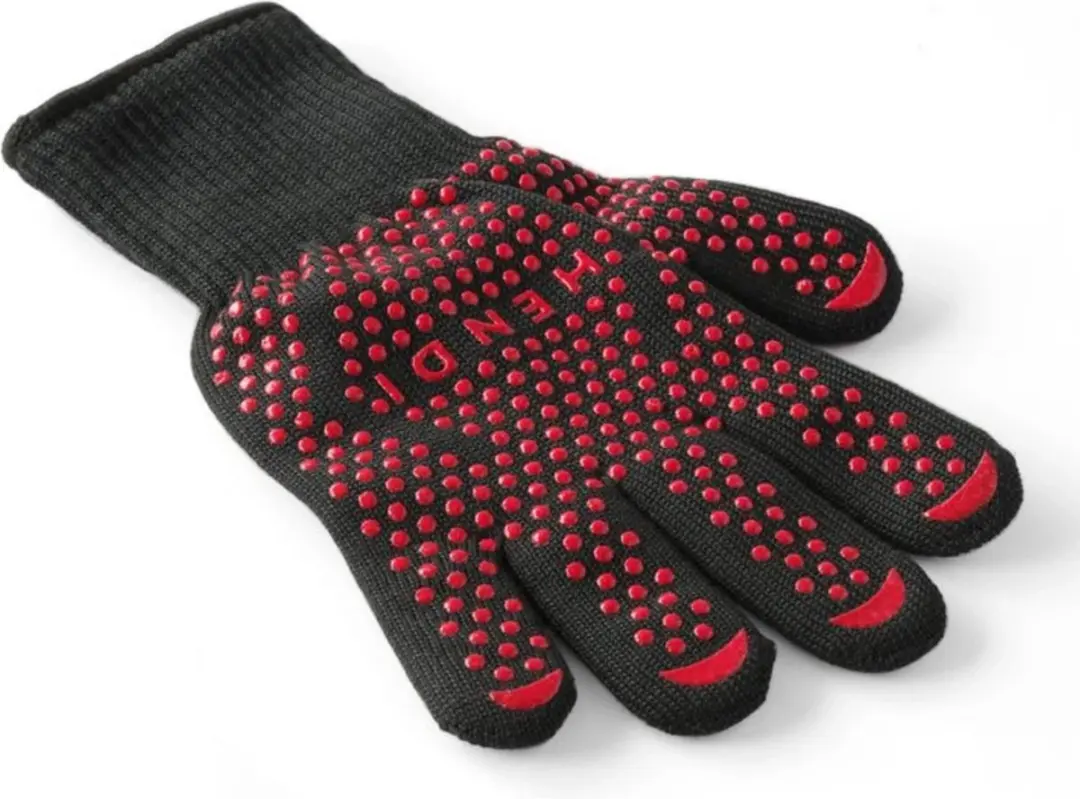 Hendi Barbecue Handschoenen - Hittebestendig 250°C - 300mm - Rood