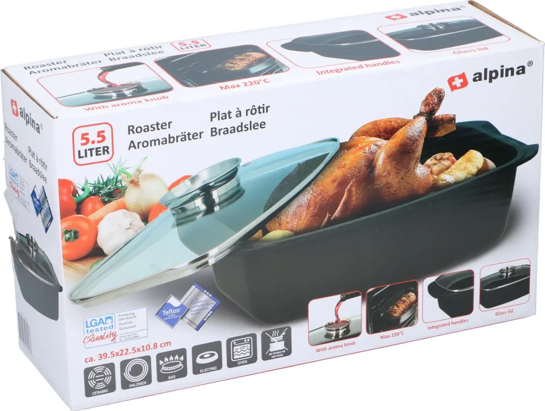 Alpina Braadslede 39,5x22,5cm 5,5L - Zwart