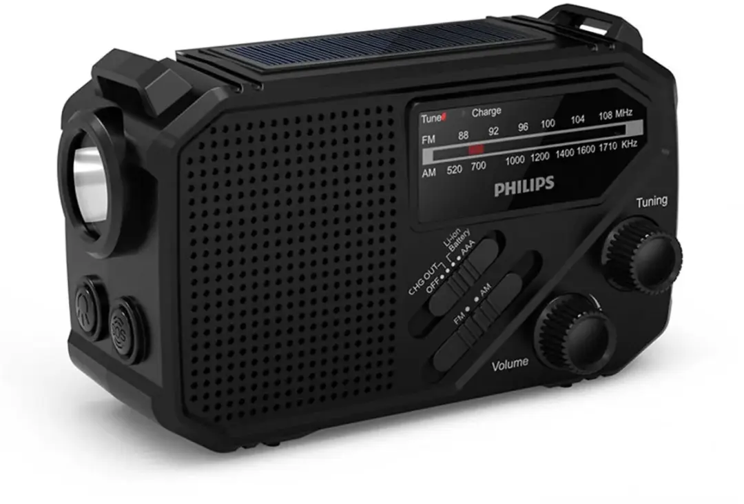Philips TAR1609 Noodradio - Zwart