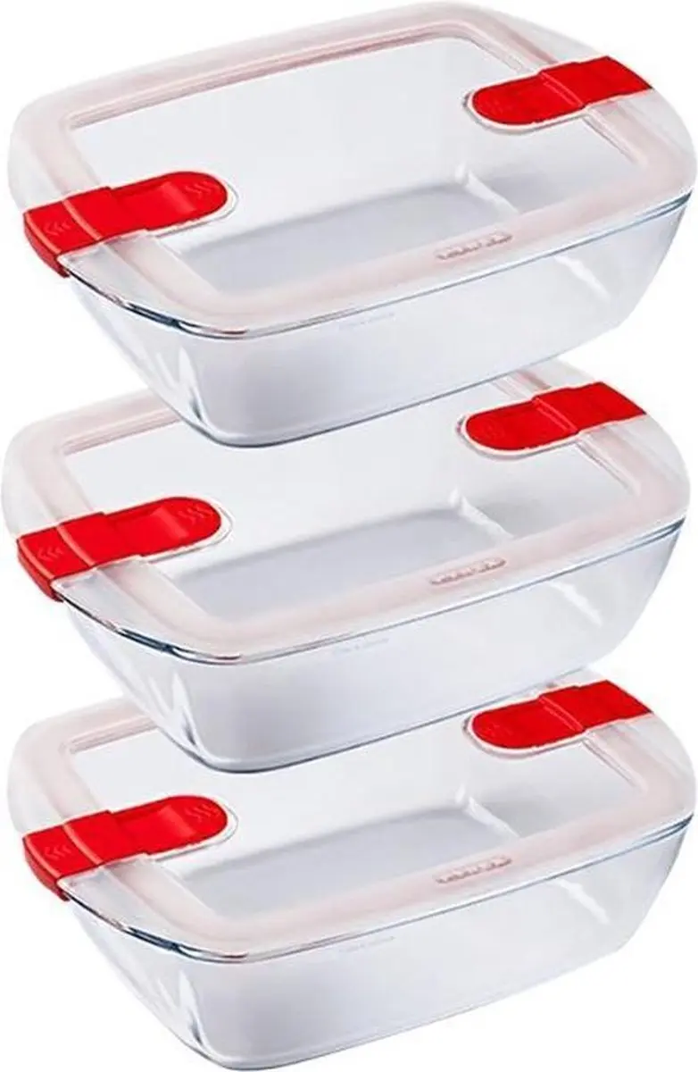 PYREX Cook & Heat Schaal 3x1.1L