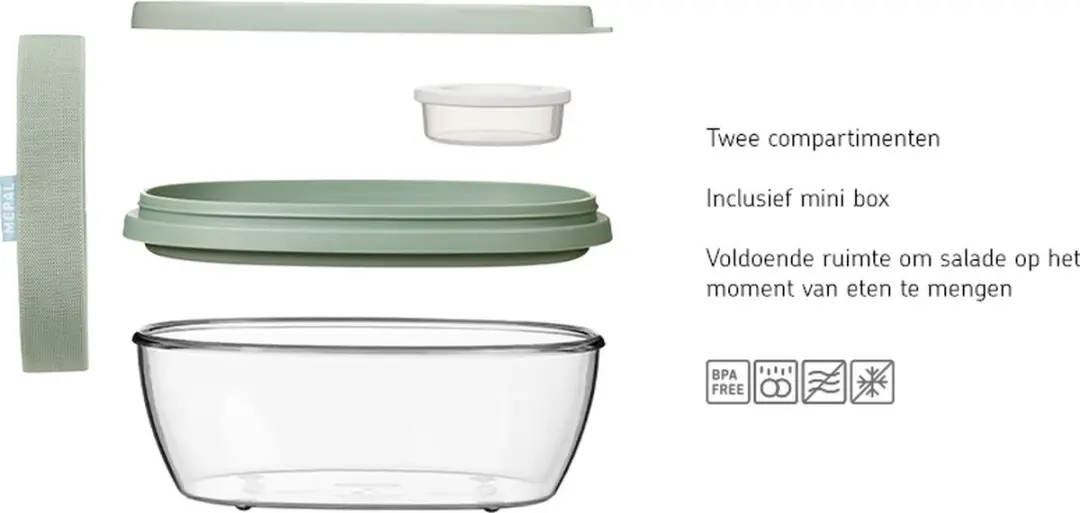 Mepal Ellipse Saladebox Nordic Pink - 1,9L