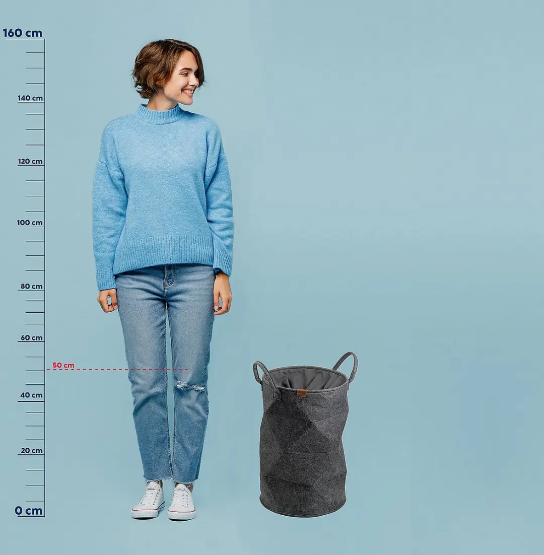 Kela Wasmand met Trekkoord 42L - Ø33cm Donker Grijs - afbeelding 6 van 6