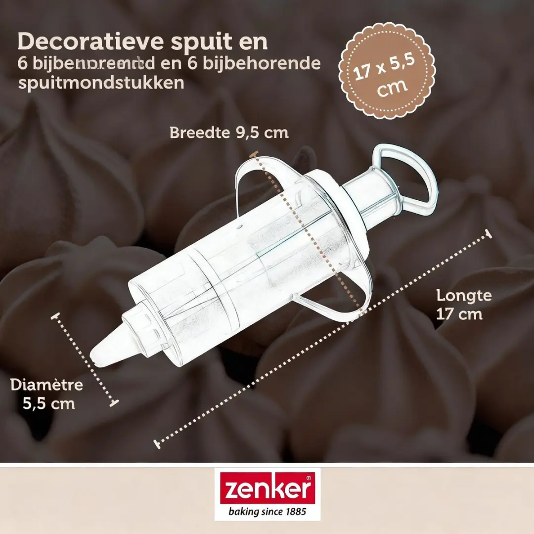 Zenker Sweet Sensation Spuitzak met 6 Monden - Gekleurd