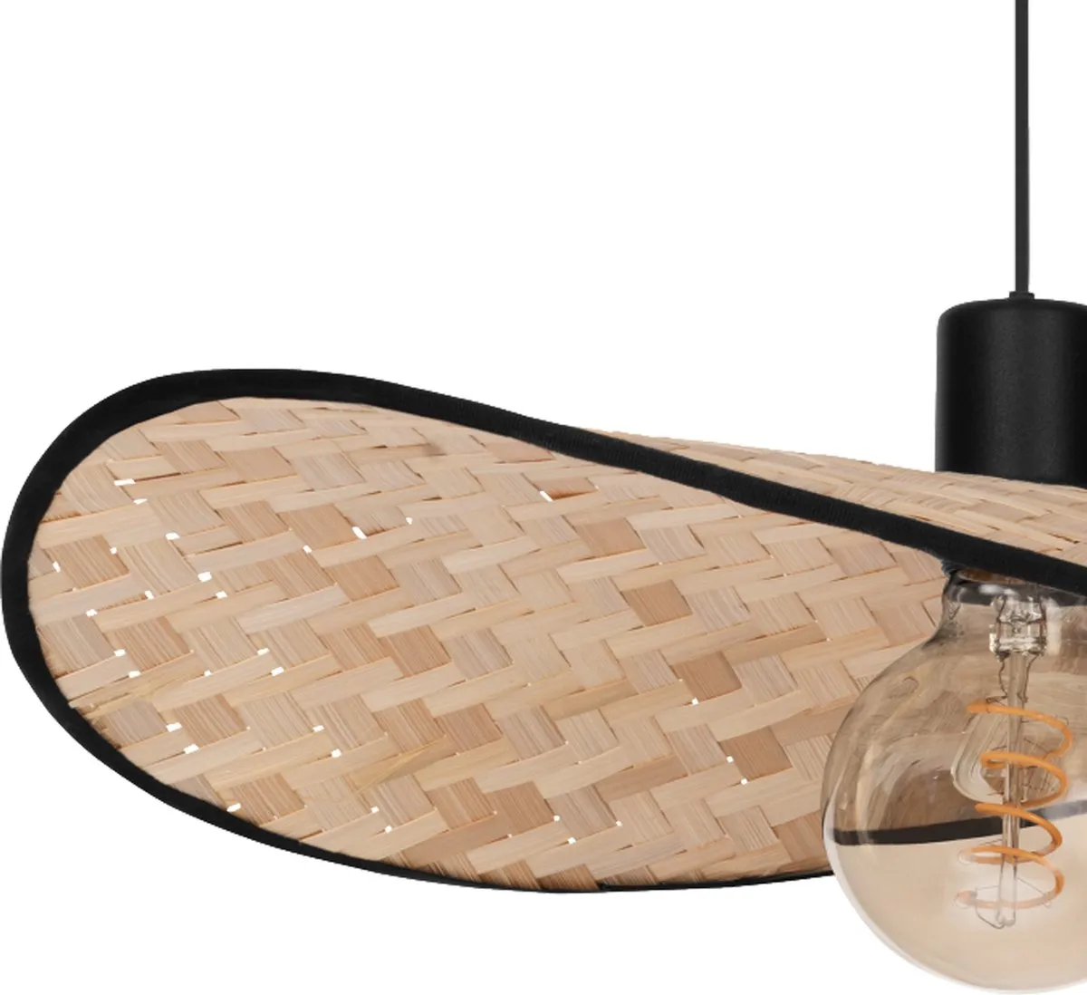 Eglo Marywell Hanglamp E27 50cm - Zwart/Bruin