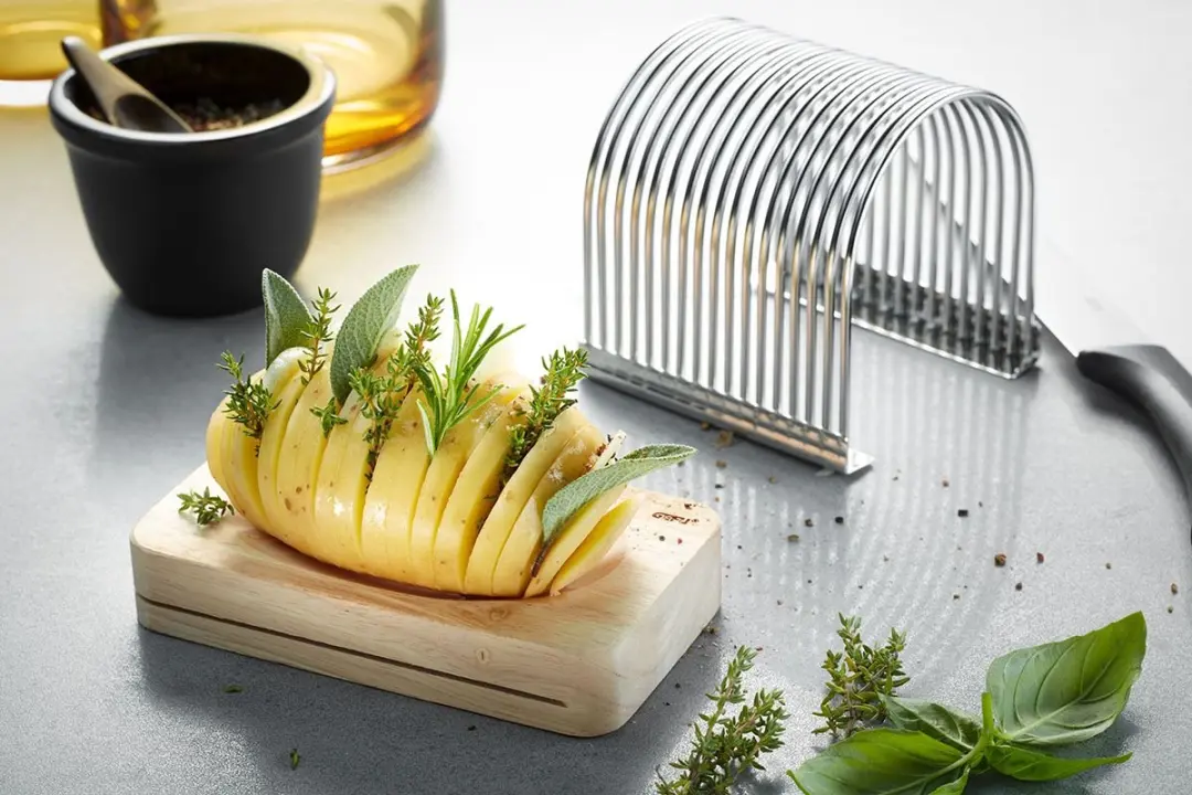 GEFU Hasselback Aardappelsnijder 14cm - Hout/RVS