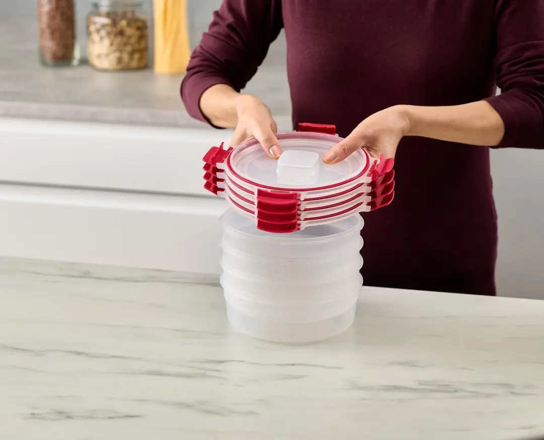 Joseph Joseph Nest Lock Ronde Vershouddozen Set 4-delig - 1L - Rood