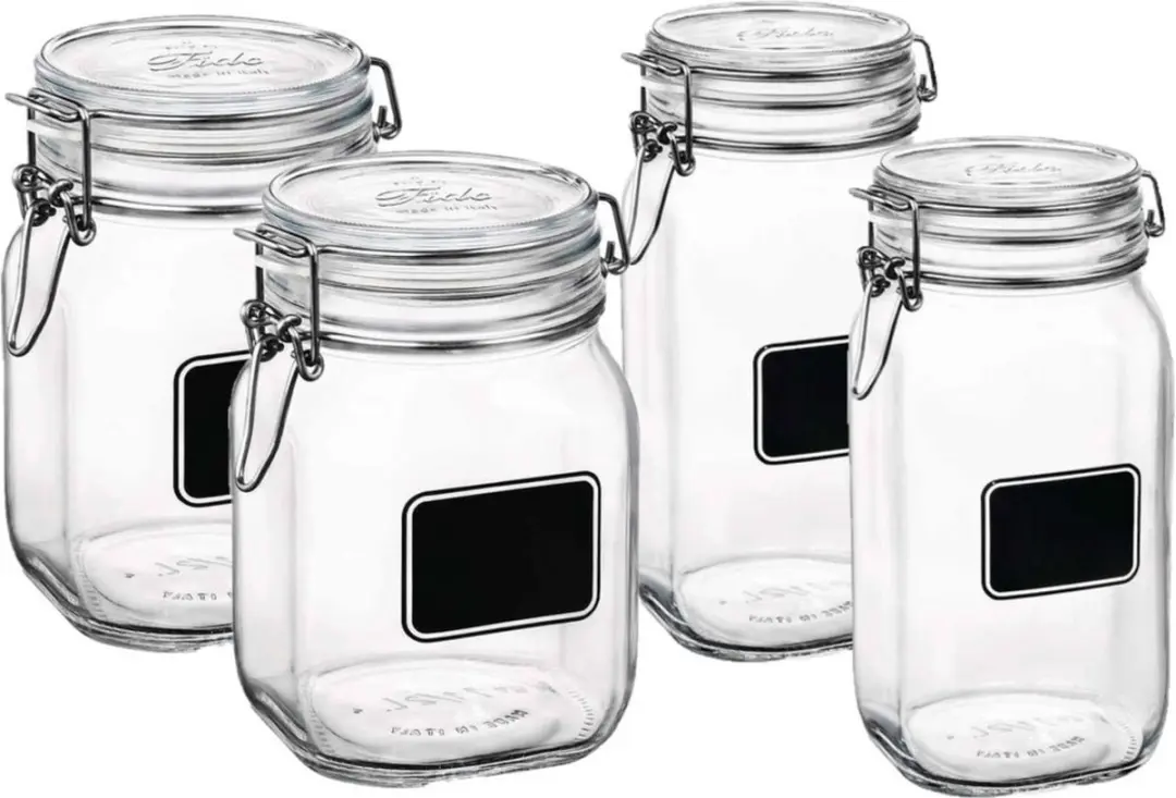 Bormioli Rocco Weckpotten Set 4x 1L