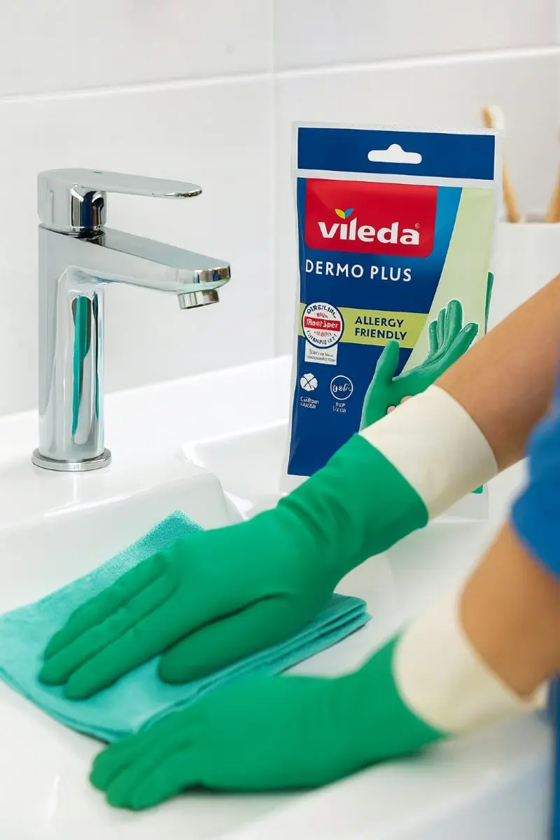 Vileda Dermo Plus Handschoenen Large - Groen - afbeelding 6 van 6