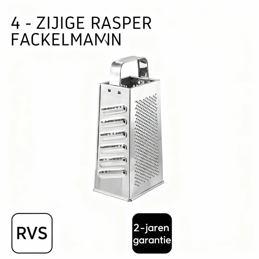 Fackelmann Handmade Tradition Vierzijdige Rasp 23cm - Roestvrij staal