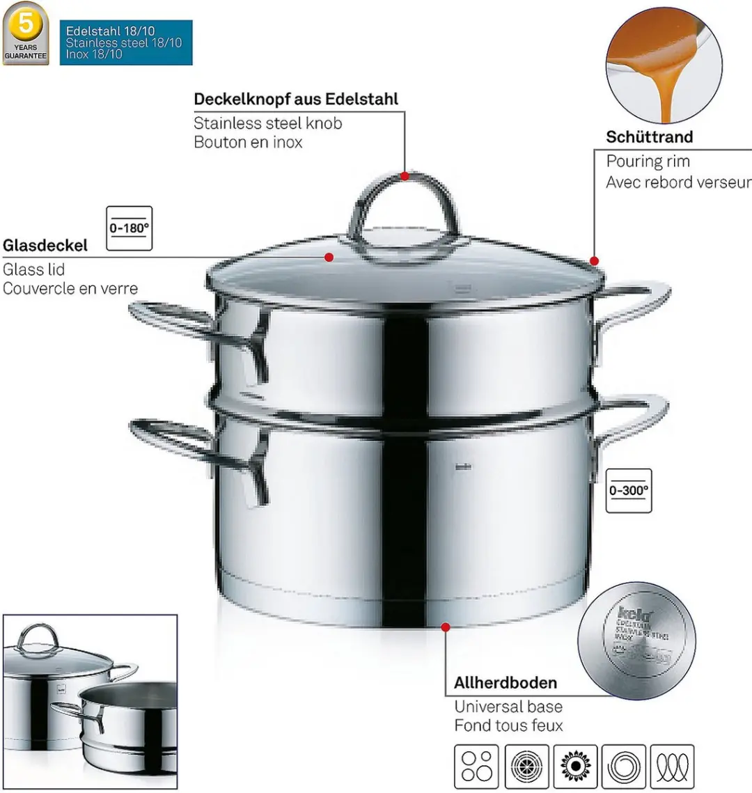 Kela Cailin Kookpan 16cm - 1L - Zilver