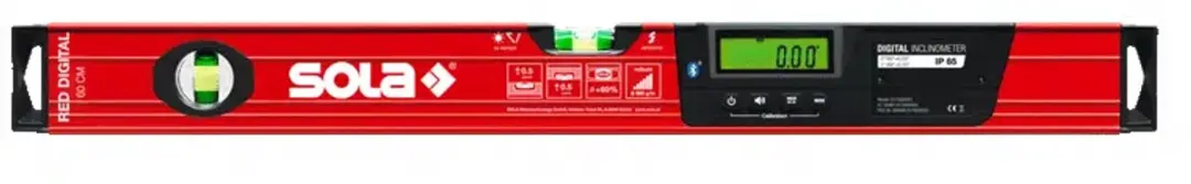 Sola RED 120 Digital Waterpas - 120cm - Bluetooth - Rood