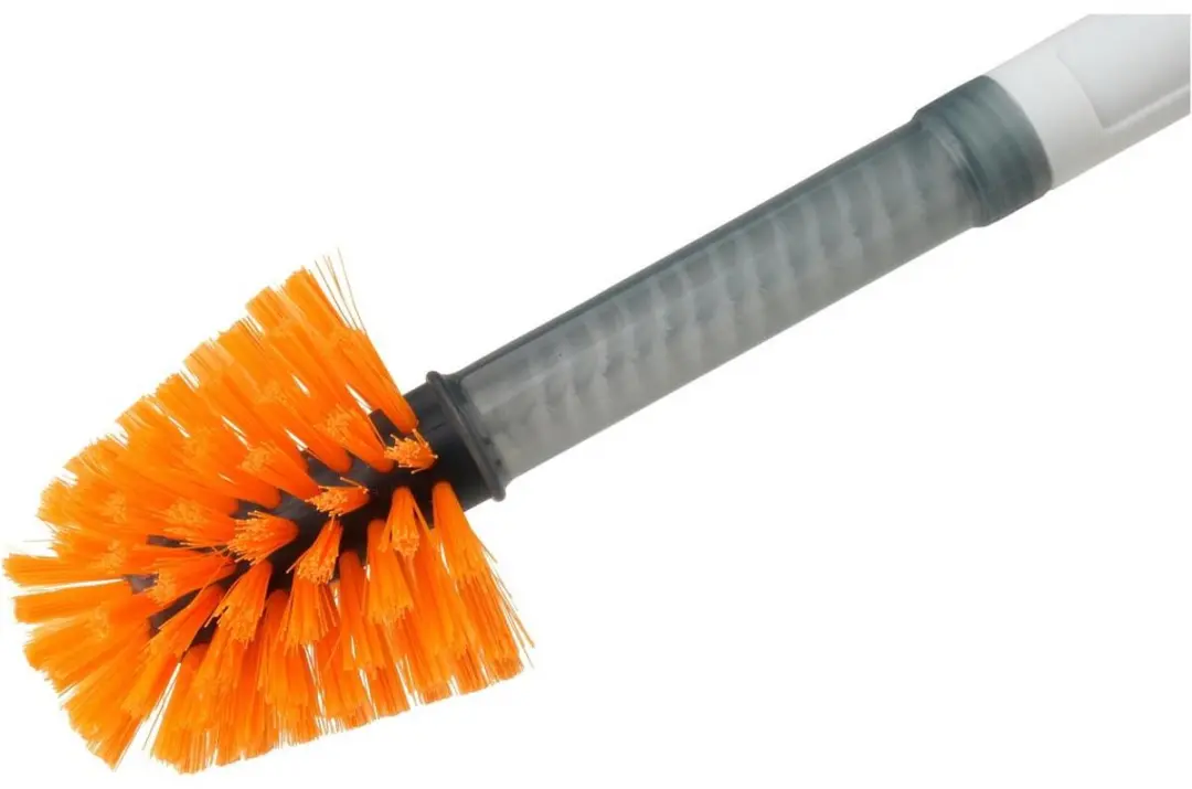 Fackelmann 2-in-1 Reinigingsborstel 30,5cm - Oranje/Wit - afbeelding 6 van 6