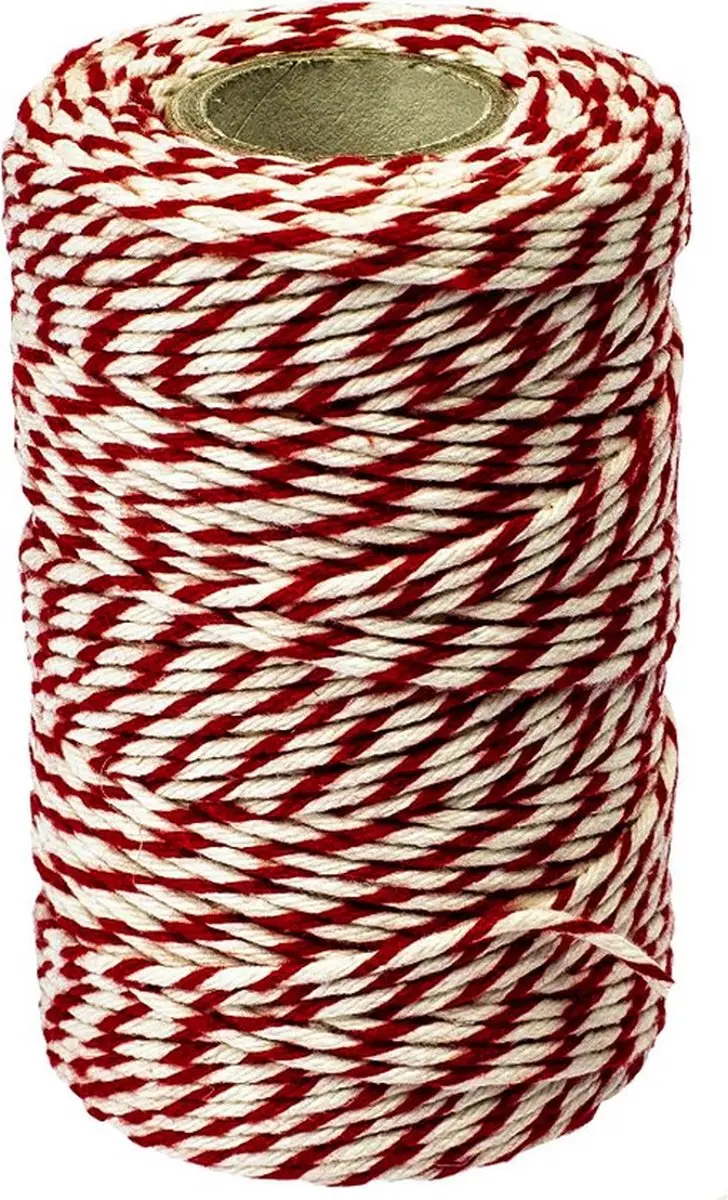 Browin Slagerstouw Rood/Wit Katoen 100g