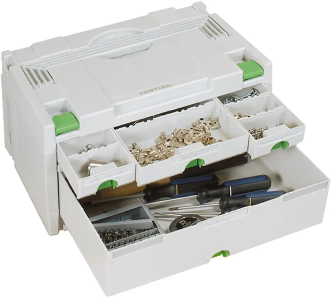 Festool SYS 3-SORT Sortainer - 4 Stuks - Transparant