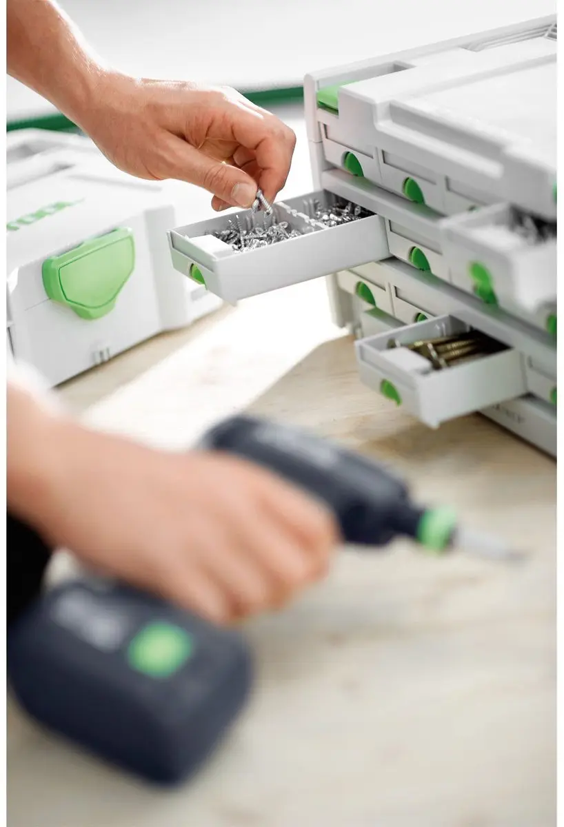 Festool SYS 3-SORT Sortainer - 4 Stuks - Transparant