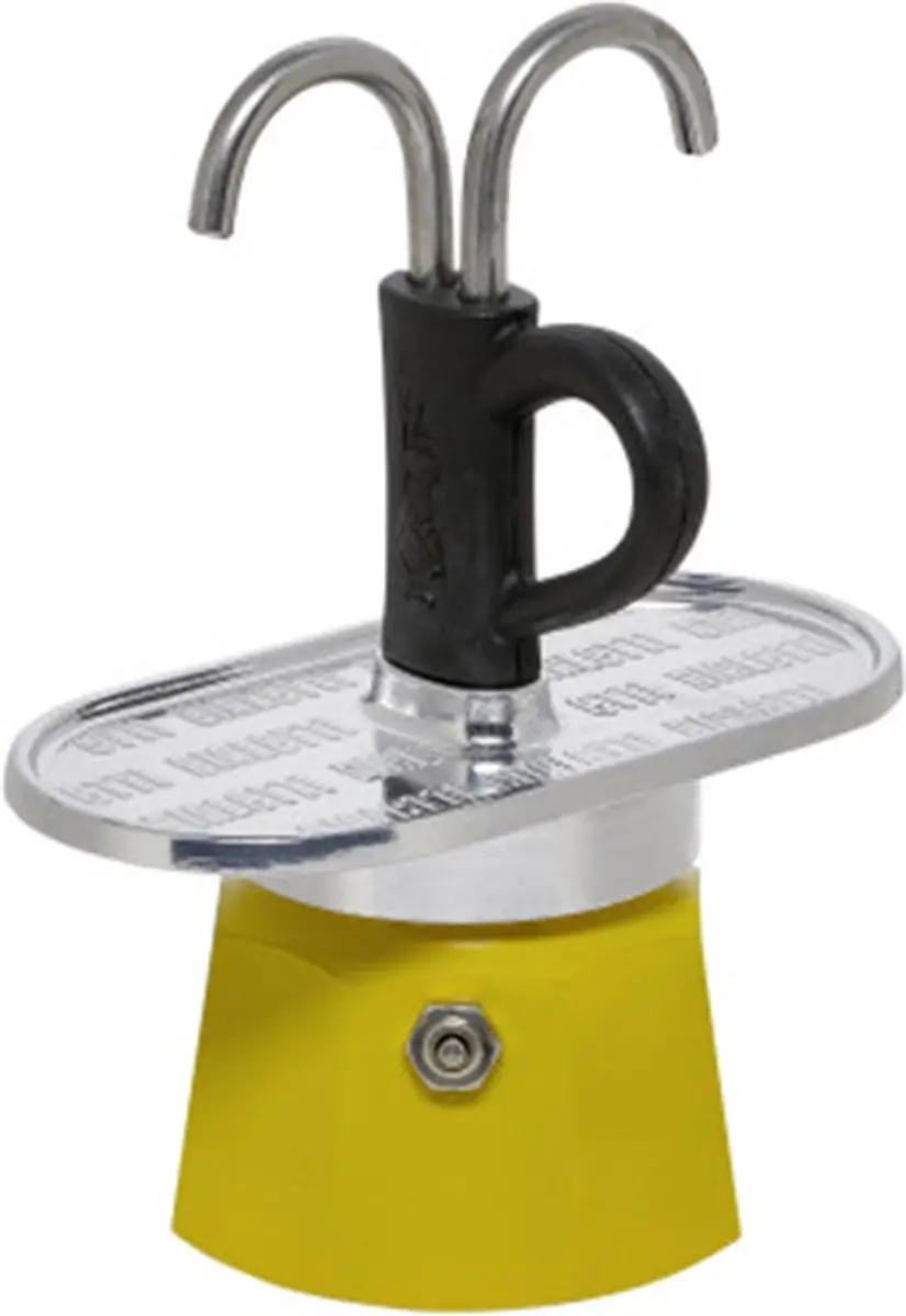 Bialetti Mini Express Lichtenstein 2 Kopjes - Geel/Zwart/Zilver