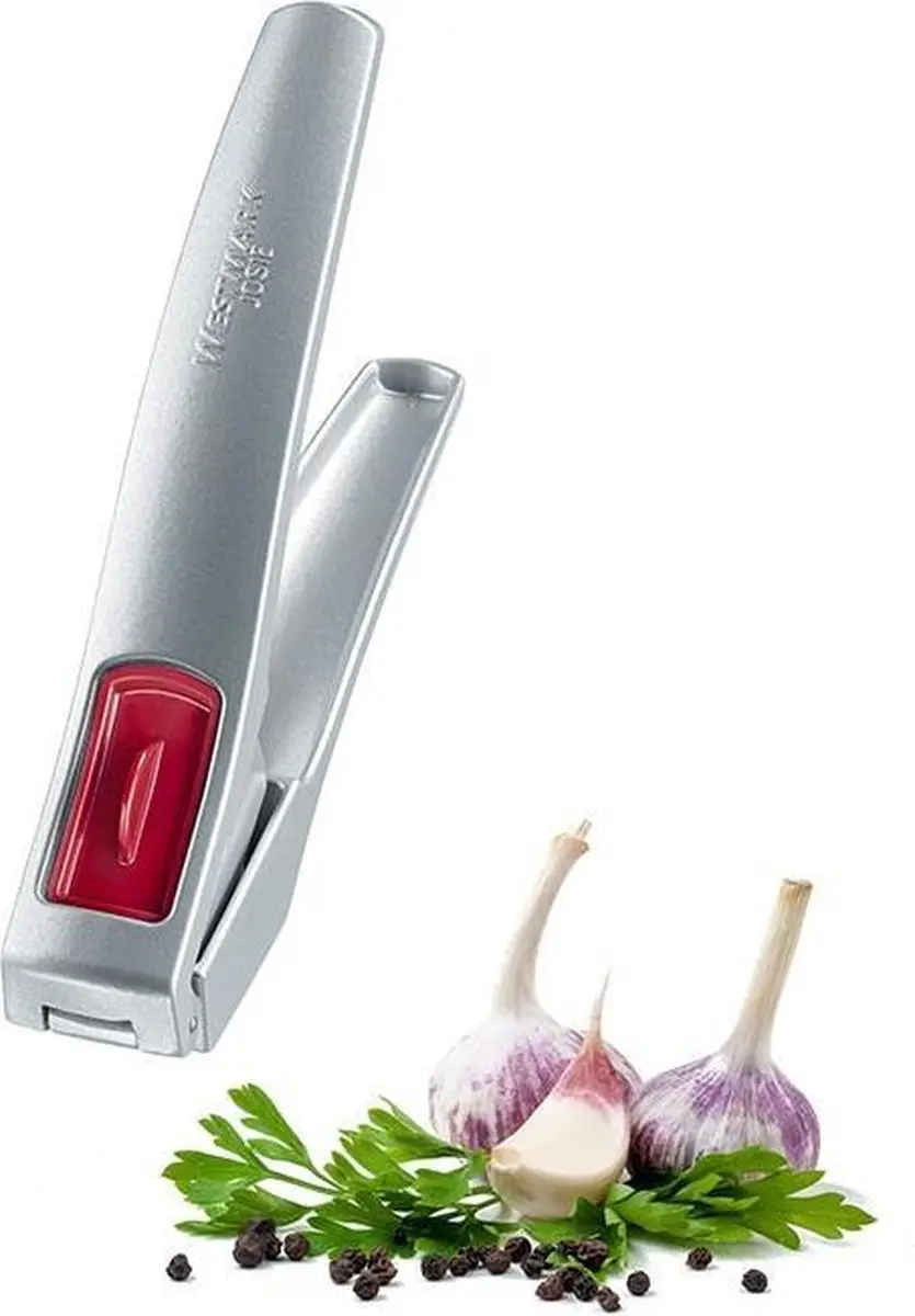 Westmark Knoflookpers 30082260 - Zilver/Rood