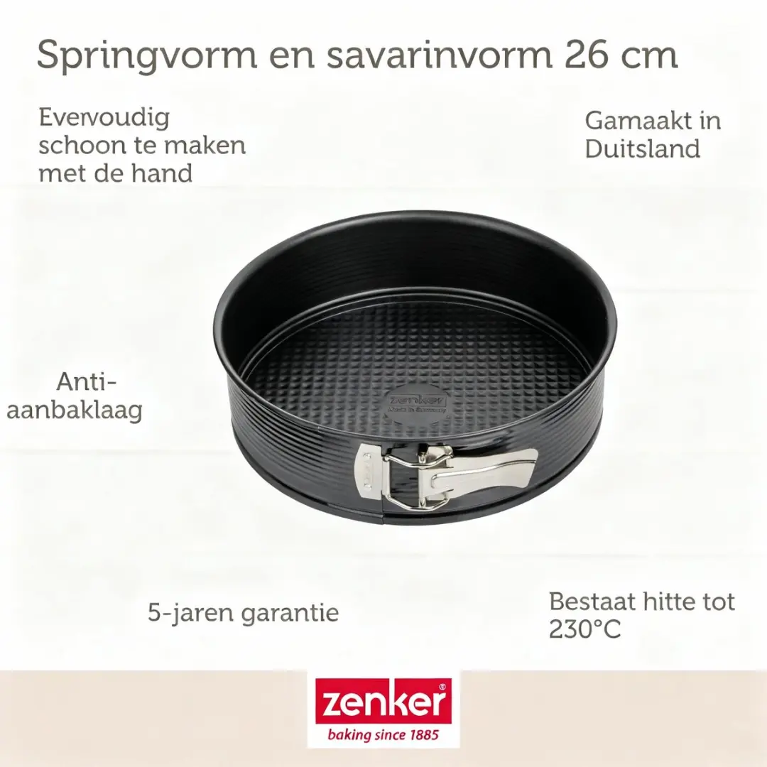 Zenker Bakvormen Set 26cm - Zwart