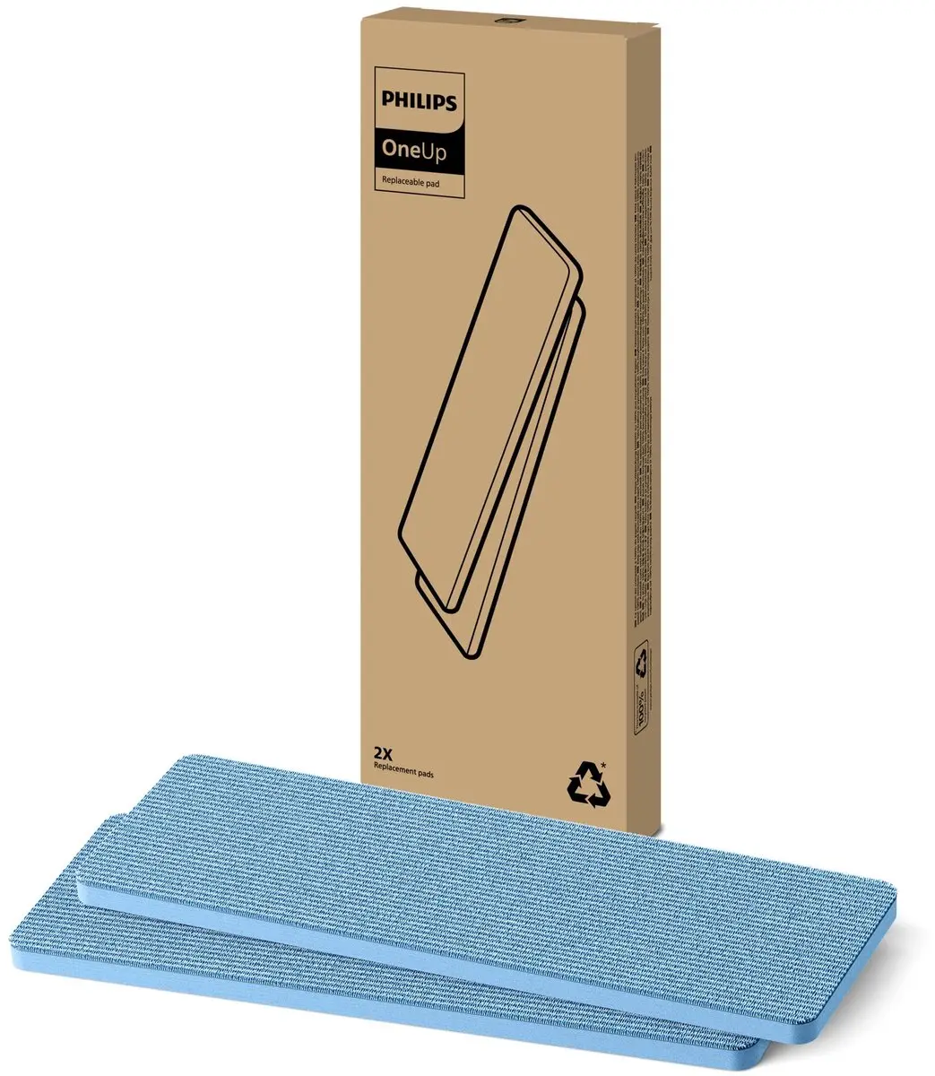 Philips OneUp XV1882/20 Vervangbare Dweildoek - Blauw - 2 Stuks - afbeelding 6 van 6