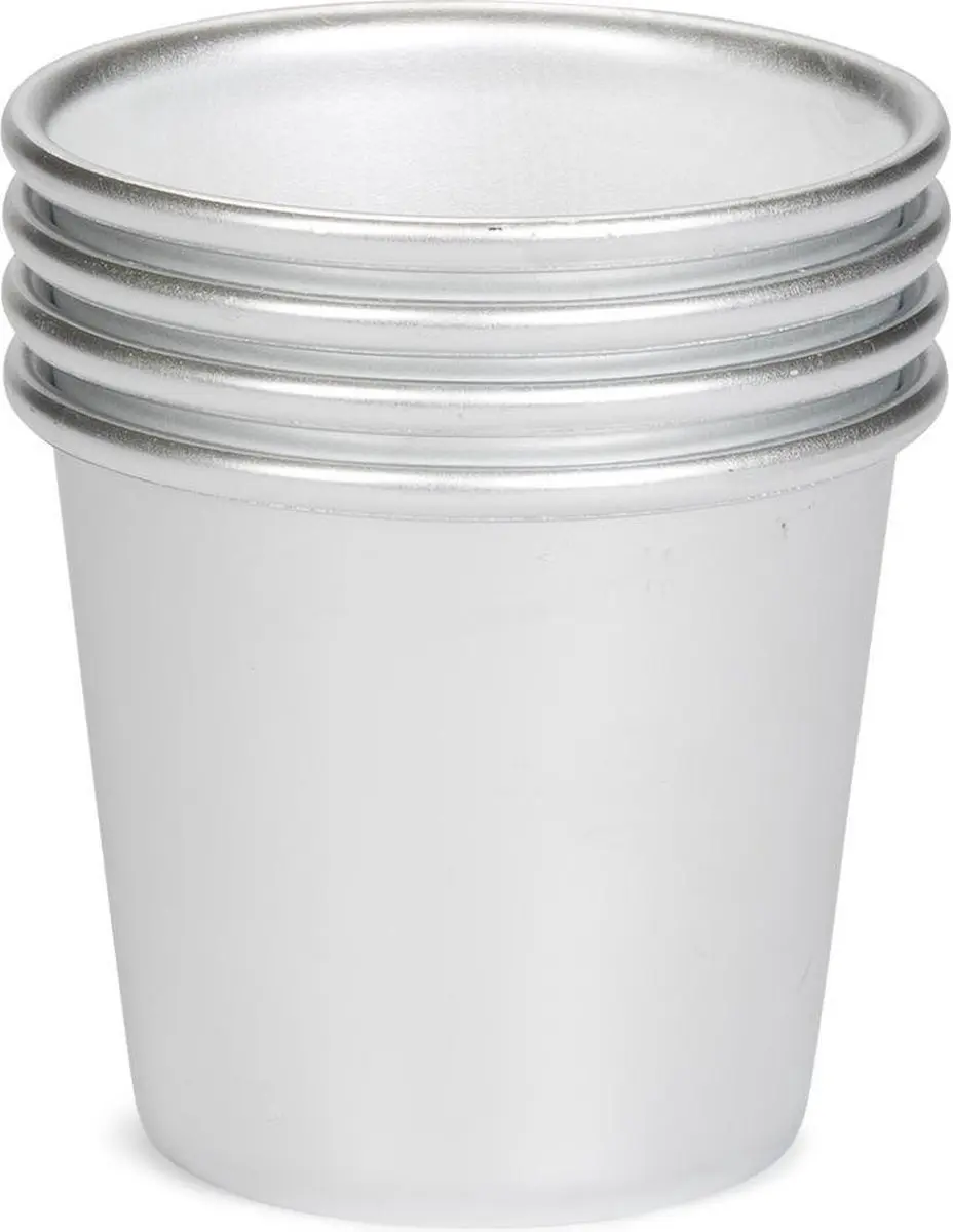 Patisse Timbaalvorm Ø6cm - 4 Stuks - Zilver