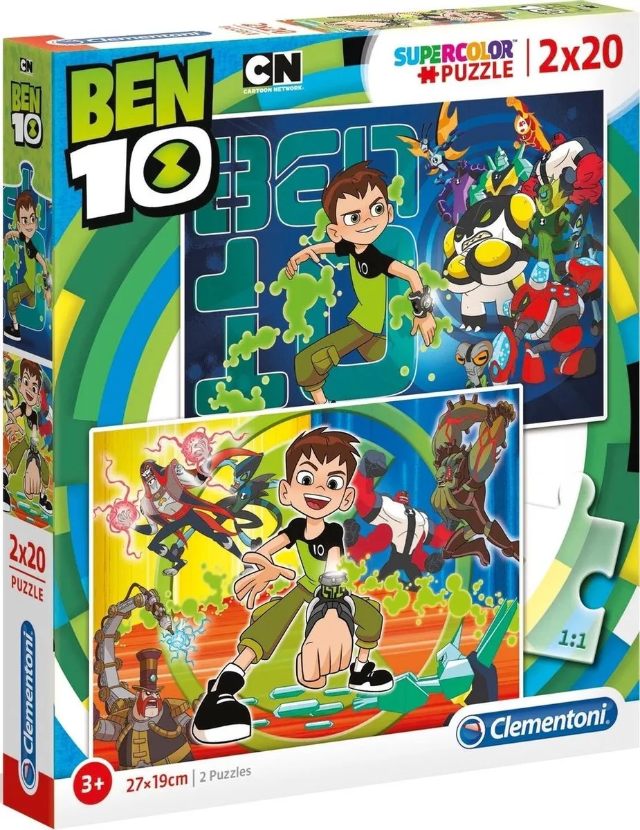 Clementoni Ben Ten Junior Legpuzzel - 20 Stukjes - Multicolor