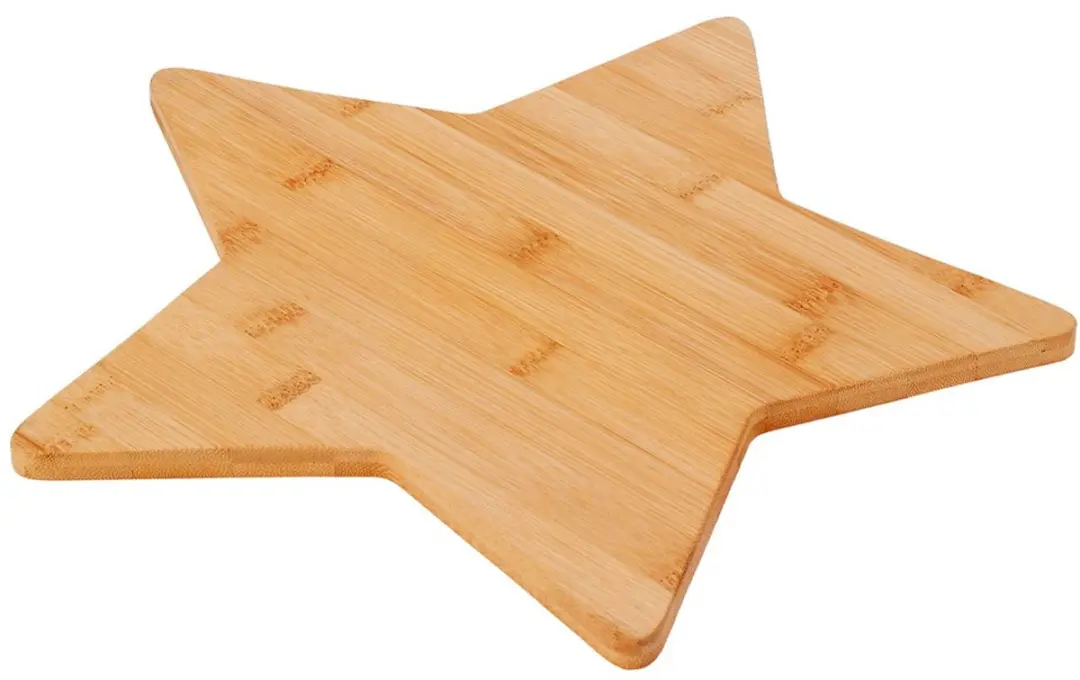 Excellent Houseware Houten Ster Snij- en Serveerplank - Beige