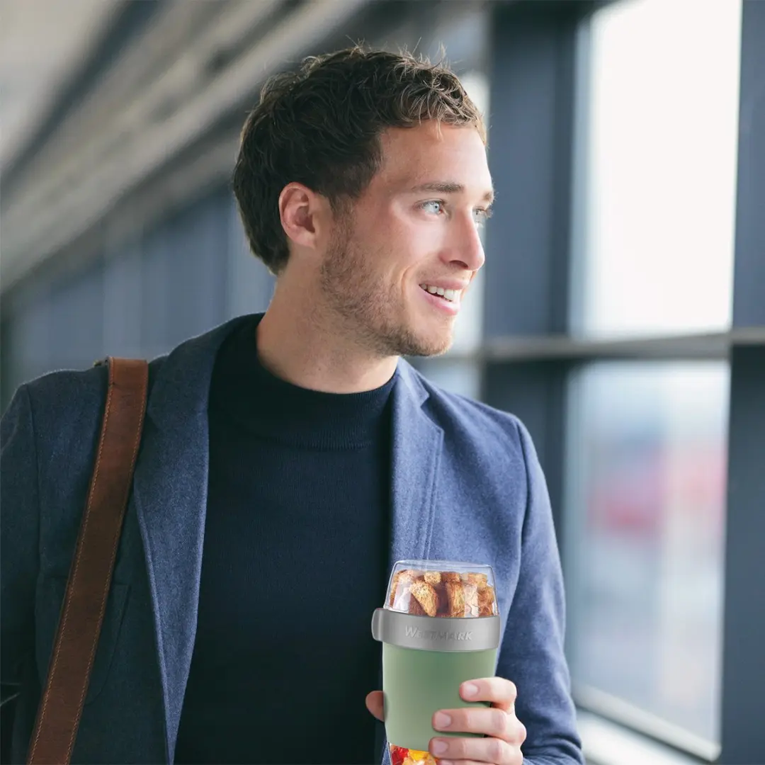 Westmark Lunchbox 3 Compartimenten 1.15L - Mintgroen/Grijs