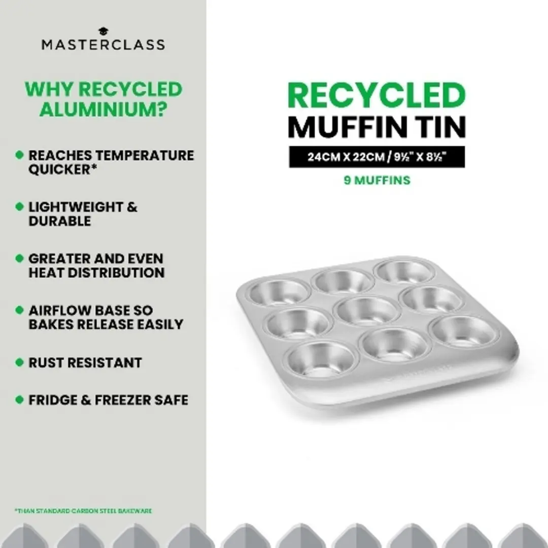 Masterclass Muffinvorm 9 Muffins - Gerecycled Aluminium