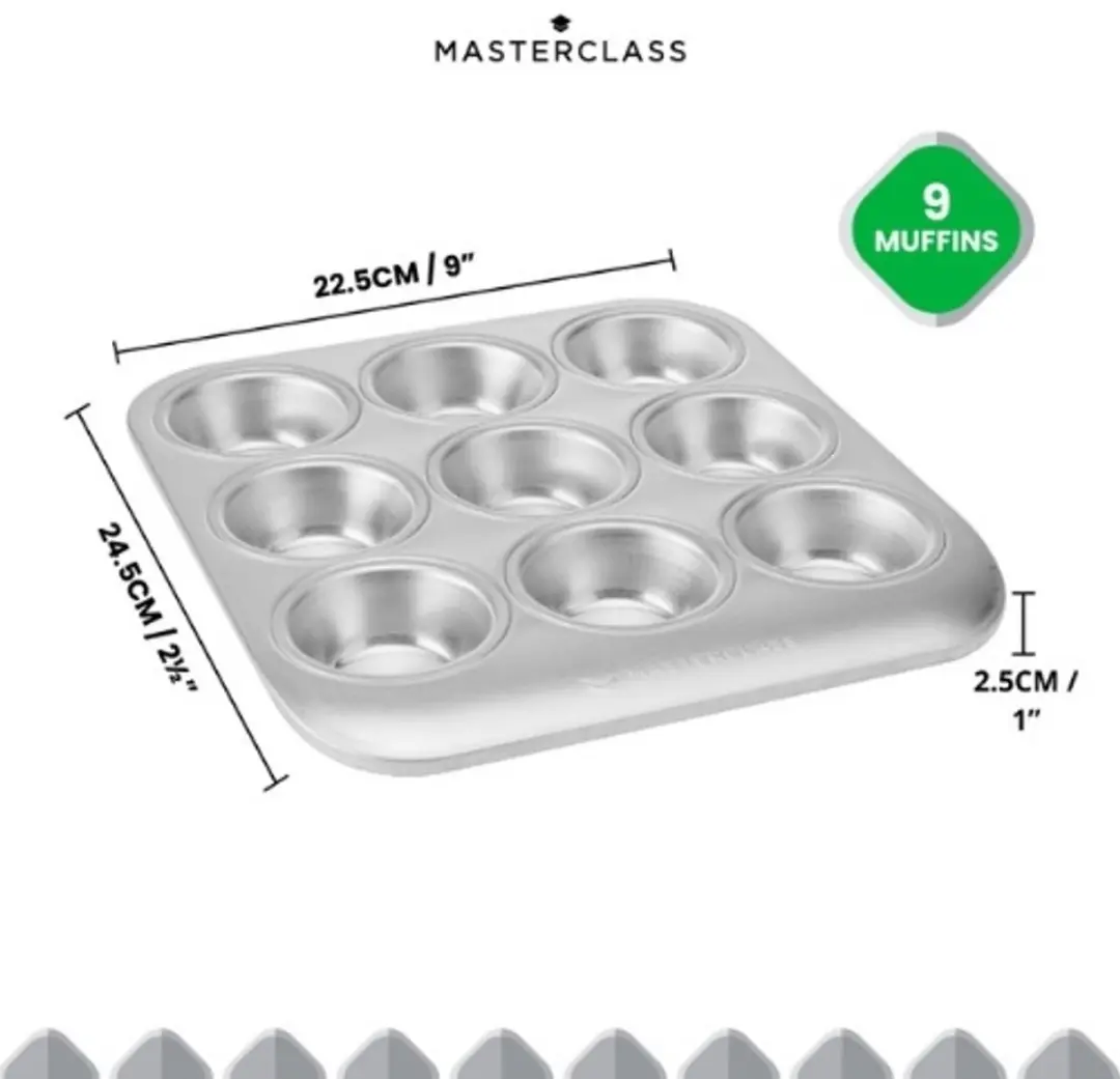 Masterclass Muffinvorm 9 Muffins - Gerecycled Aluminium