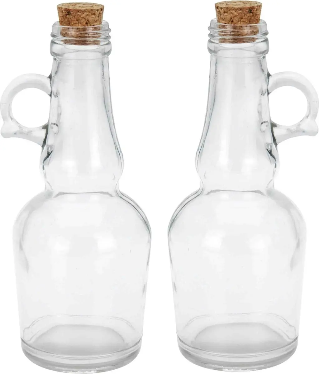 Excellent Houseware Olie/Azijn Flesjes Set 2x250ml