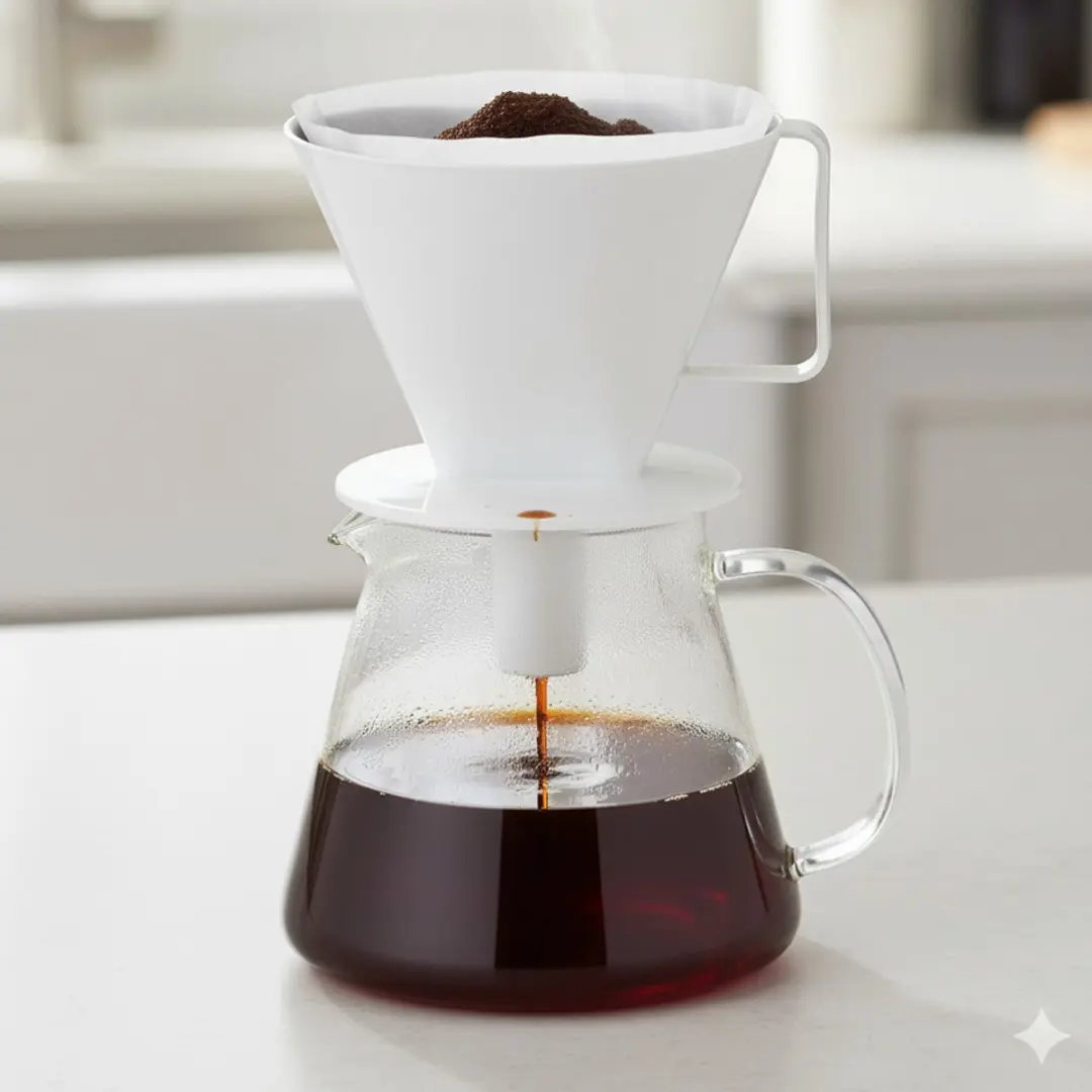 Excellent Houseware Koffiefilterhouder 13.5cm - Wit