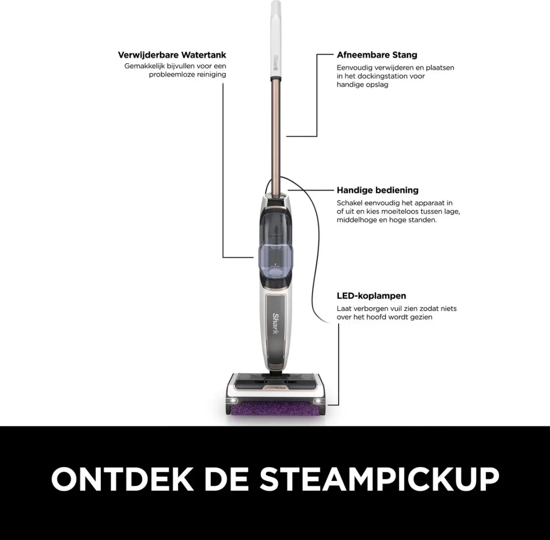 Shark SD200EU Stofzuigerrobot - 1230W - Wit - afbeelding 6 van 6
