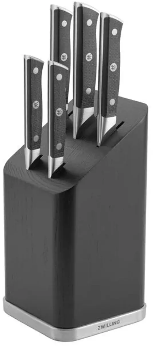 Zwilling Spectrum Messenblok 6-delig - Zwart/Zilver - afbeelding 6 van 6