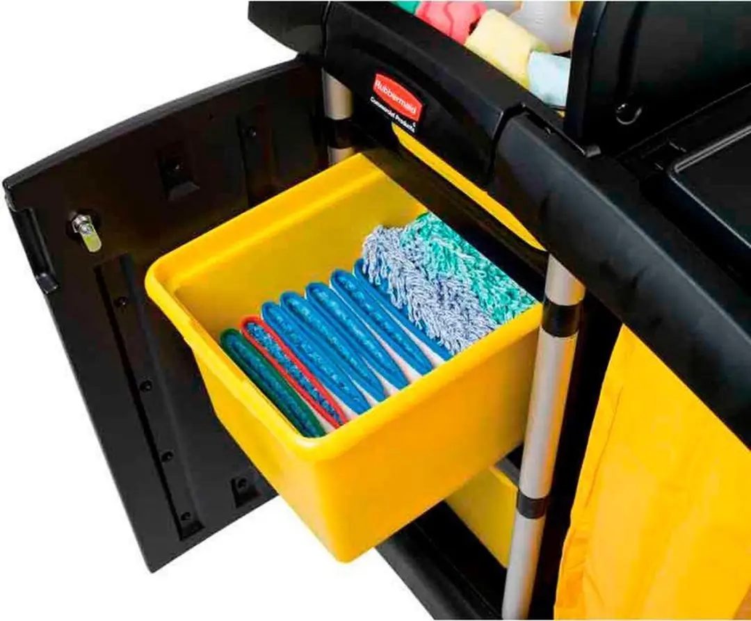 Rubbermaid FG9T7500 Werktrolley - Zwart/Blauw/Gel
