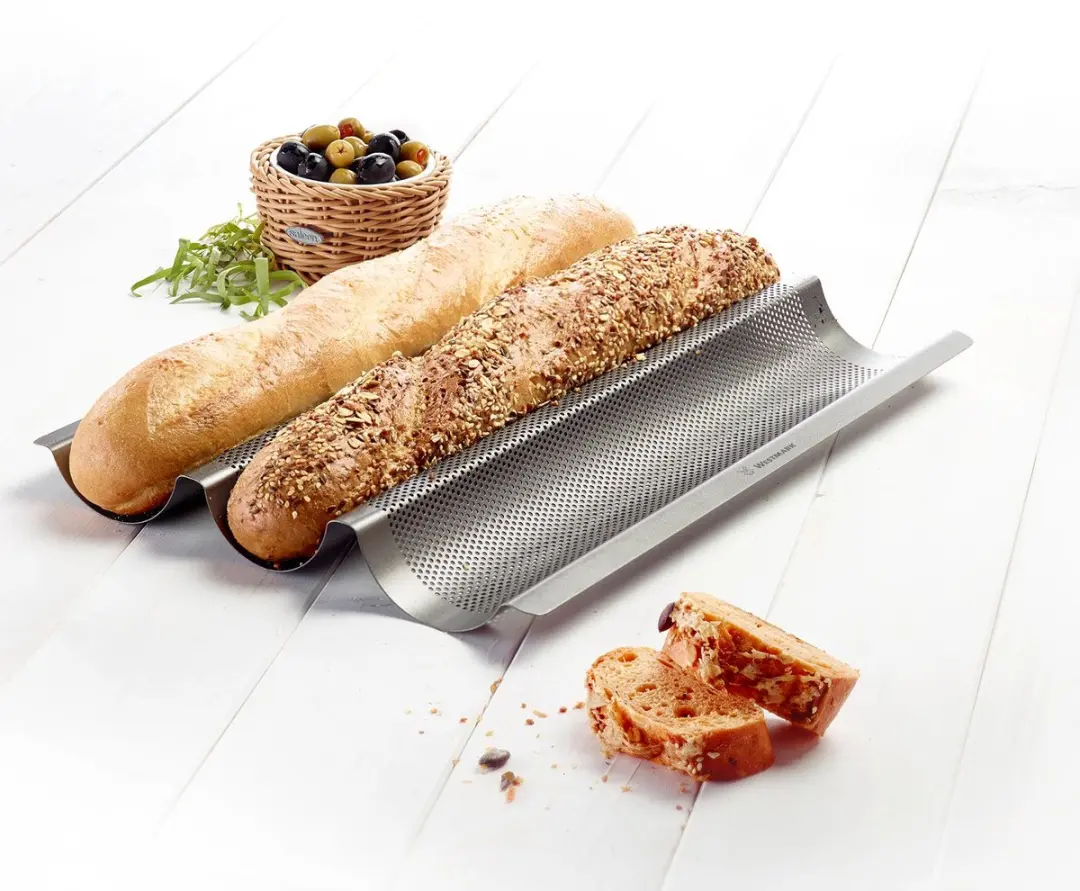 Westmark Baguette Bakvorm 32982260 - 3 Stuks - 38,5 cm - Antraciet