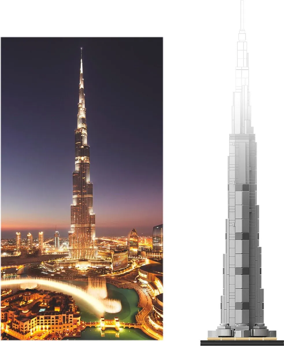 LEGO Burj Khalifa 21055 Bouwset - 333 Stenen - Grijs