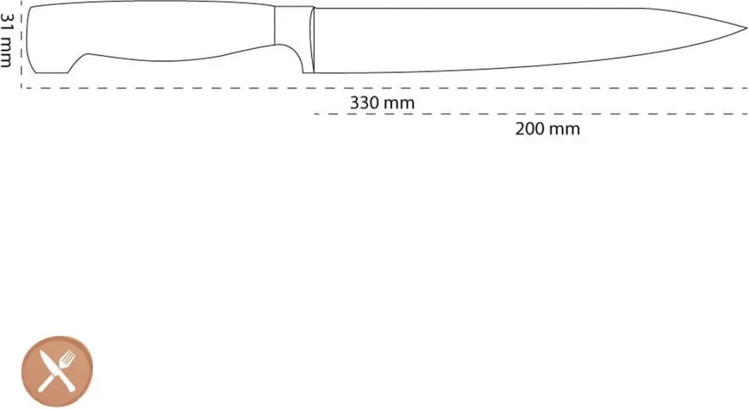 Zwilling Four Star Vleesmes 200mm - Grijs