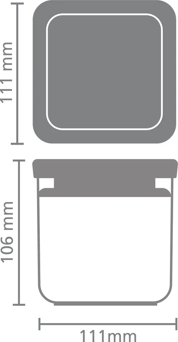 Brabantia Tasty+ Voorraadbus 122309 - 0,7L - Dark Grey