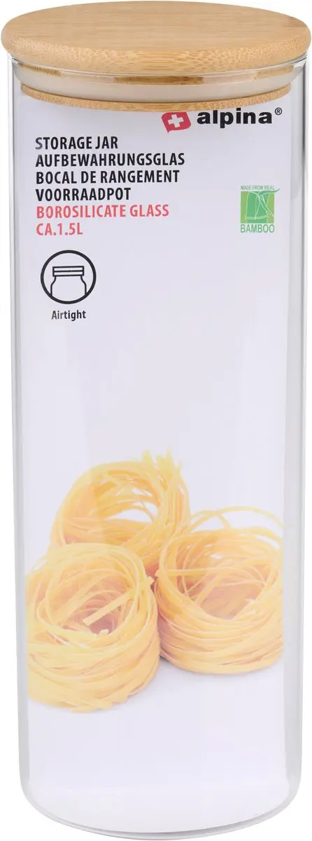 Alpina Voorraadpot 1,5L - Transparant