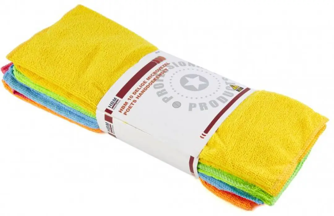 HBM Microvezel Auto Droogdoekset 10-delig - Meerdere kleuren