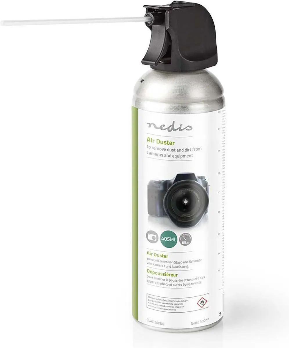 Nedis Persluchtreiniger 405ml - Zwart - afbeelding 6 van 6