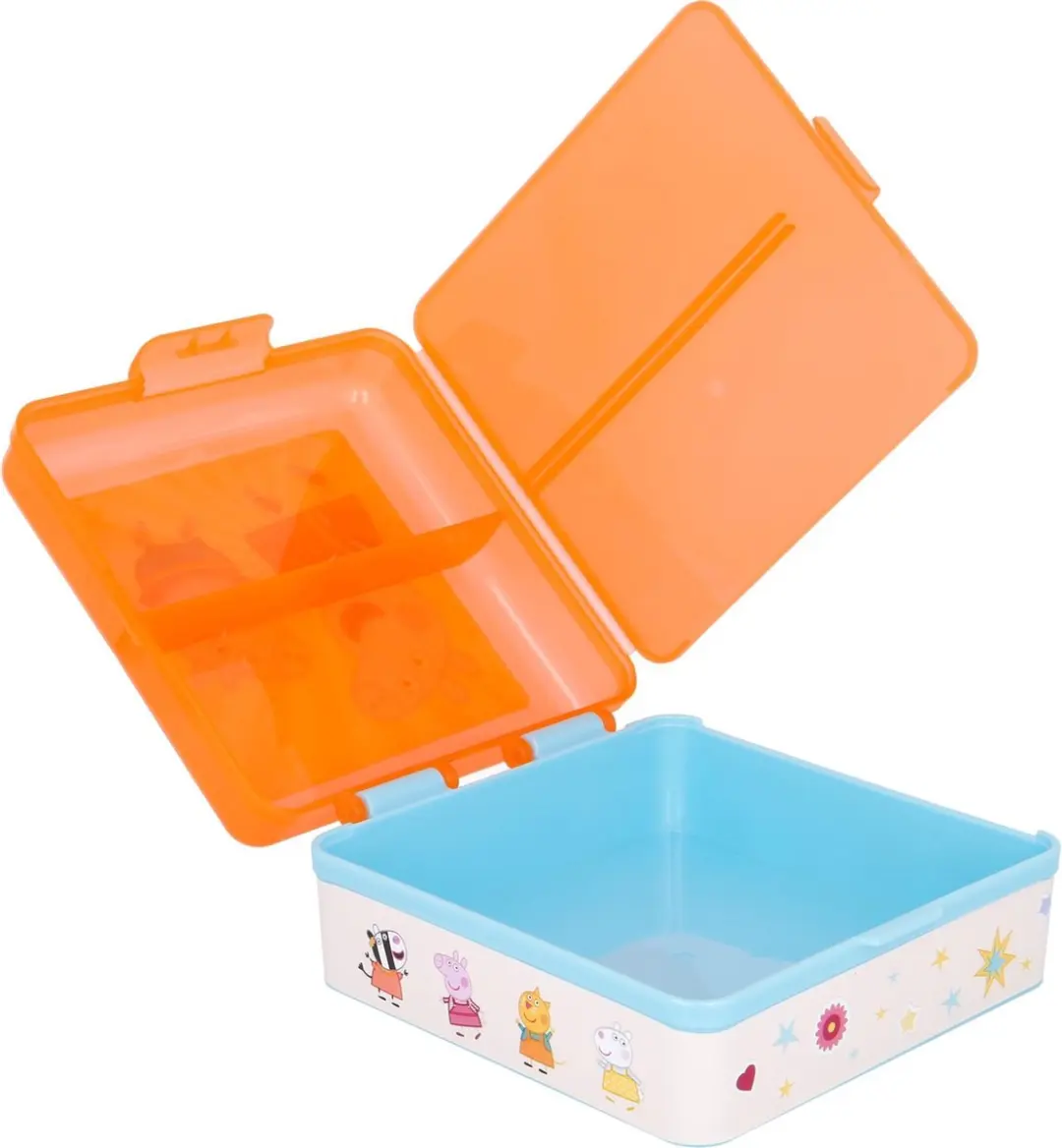 Marvel Peppa Pig Broodtrommel 2 Lagen - 0.4L - 3 Compartimenten - Oranje