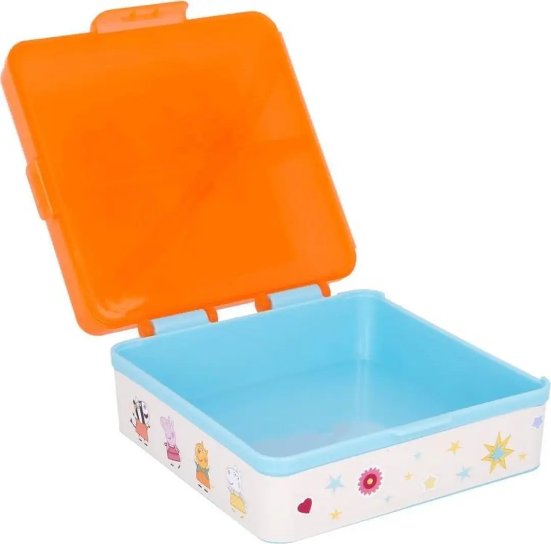 Marvel Peppa Pig Broodtrommel 2 Lagen - 0.4L - 3 Compartimenten - Oranje