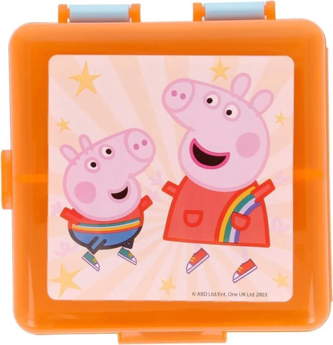 Marvel Peppa Pig Broodtrommel 2 Lagen - 0.4L - 3 Compartimenten - Oranje