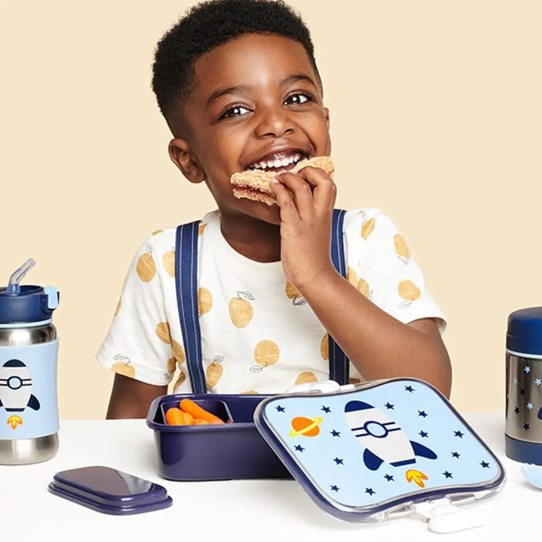 Skip Hop Lunchbox Rocket Spark Style - 4-delig Blauw - afbeelding 6 van 6